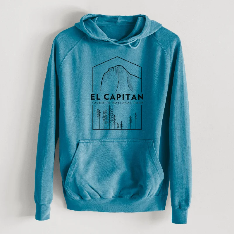 El Capitan - Yosemite National Park  - Mid-Weight Unisex Vintage 100% Cotton Hoodie