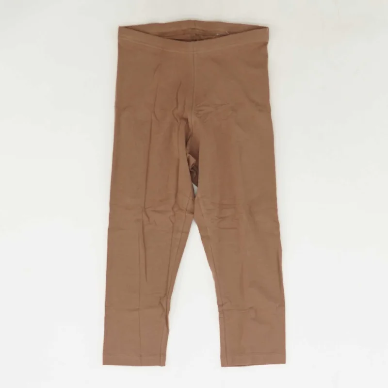 Brown Solid Leggings