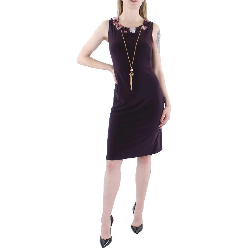 R&M Richards Womens Knit Sleeveless Shift Dress