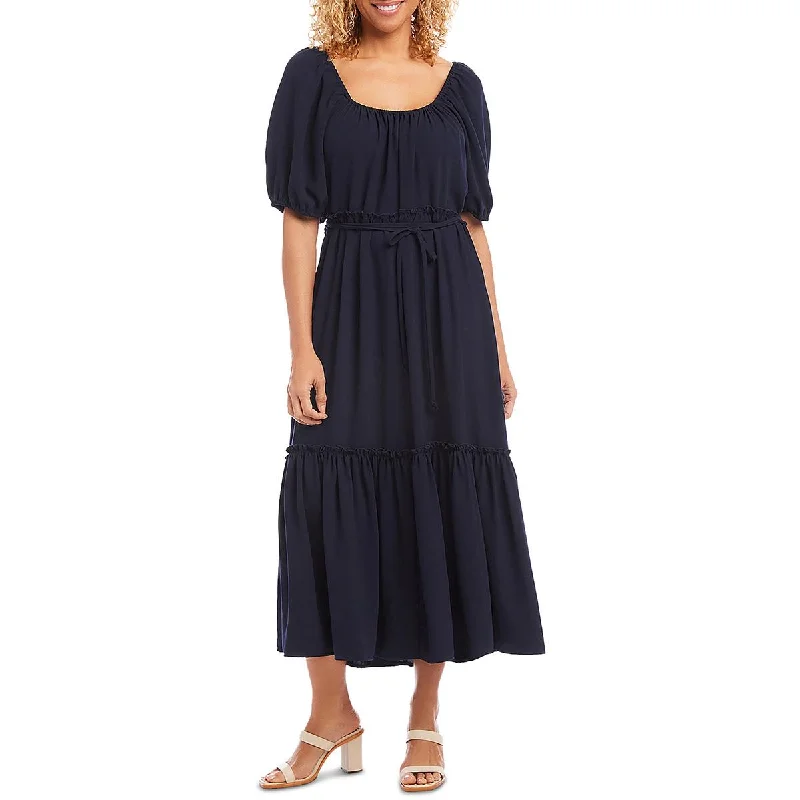 Karen Kane Womens Cocktail Midi Fit & Flare Dress