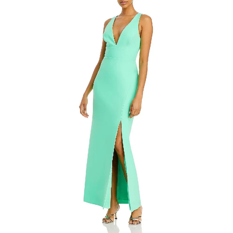 BCBGMAXAZRIA Womens Scuba Maxi Evening Dress