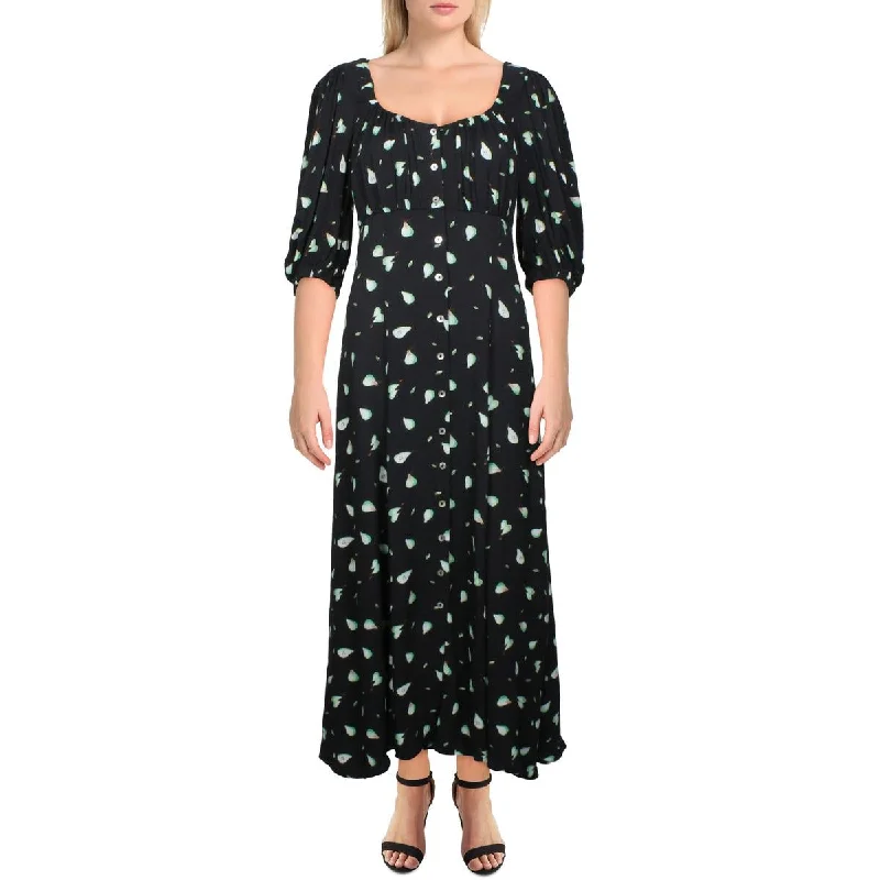 Ghost London Womens Alice Pear Print Maxi Shirtdress