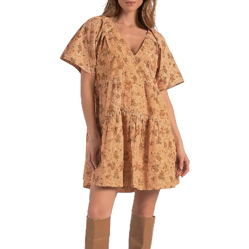 Elan Womens Cotton Short Tunic Dress