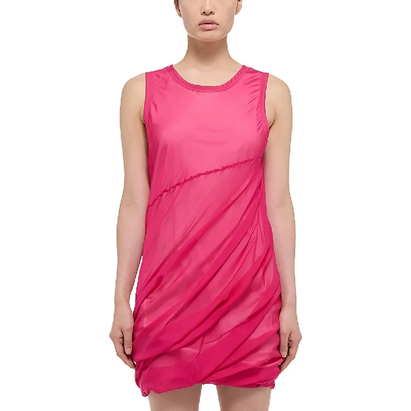 Helmut Lang Womens Gathered Above Knee Mini Dress