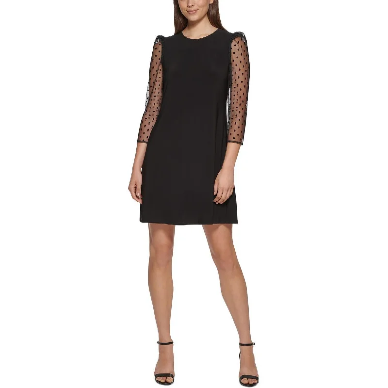 Jessica Howard Womens Mesh Mini Shift Dress