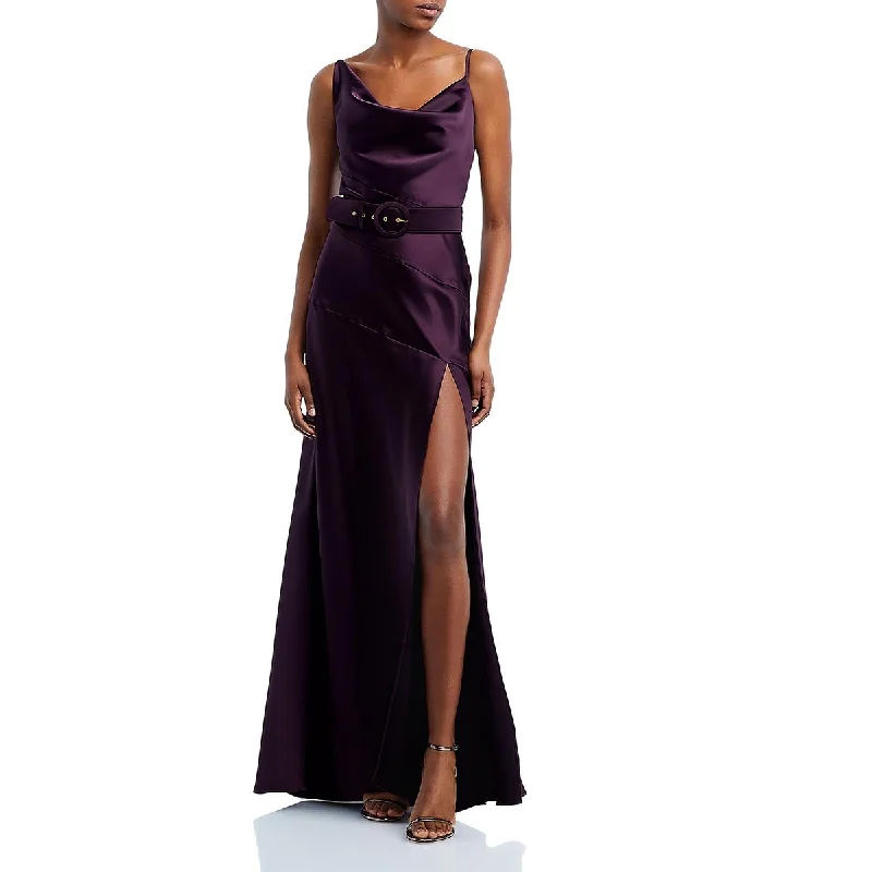 Aqua Womens   Satin Evening Wear Evening Dress