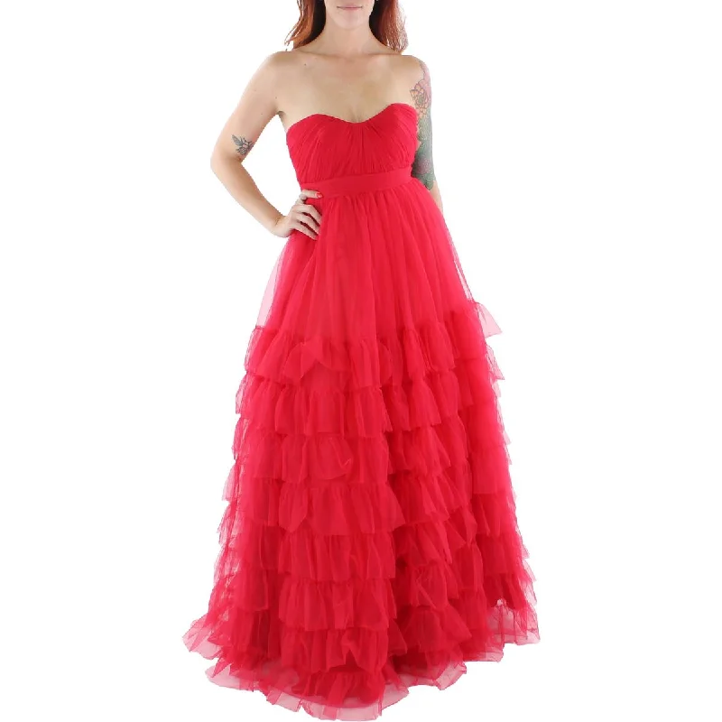 Mac Duggal Womens Tulle Evening Dress