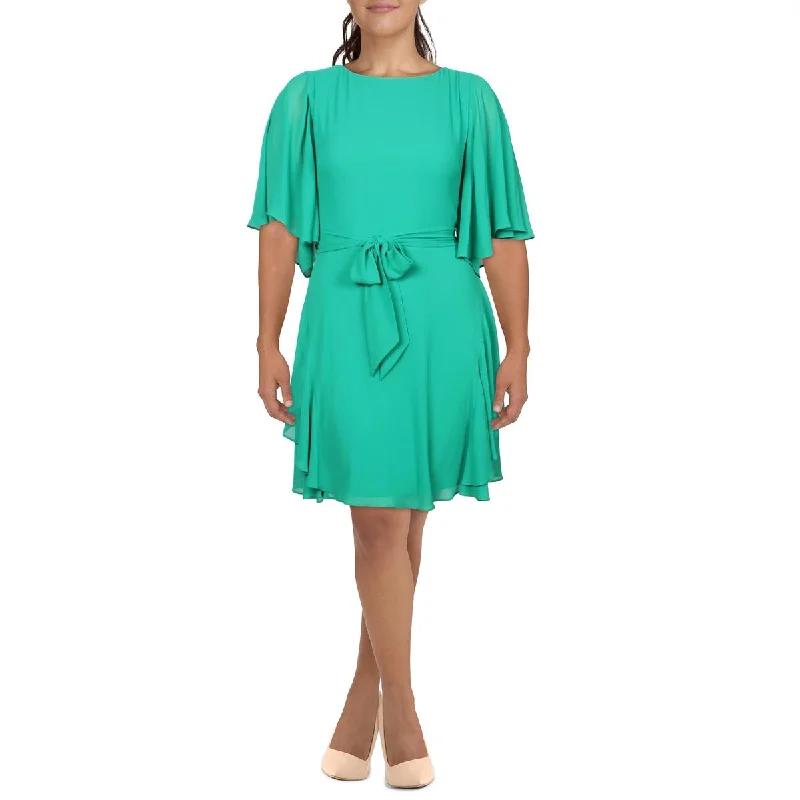 Lauren Ralph Lauren Womens Ruffled Knee Fit & Flare Dress