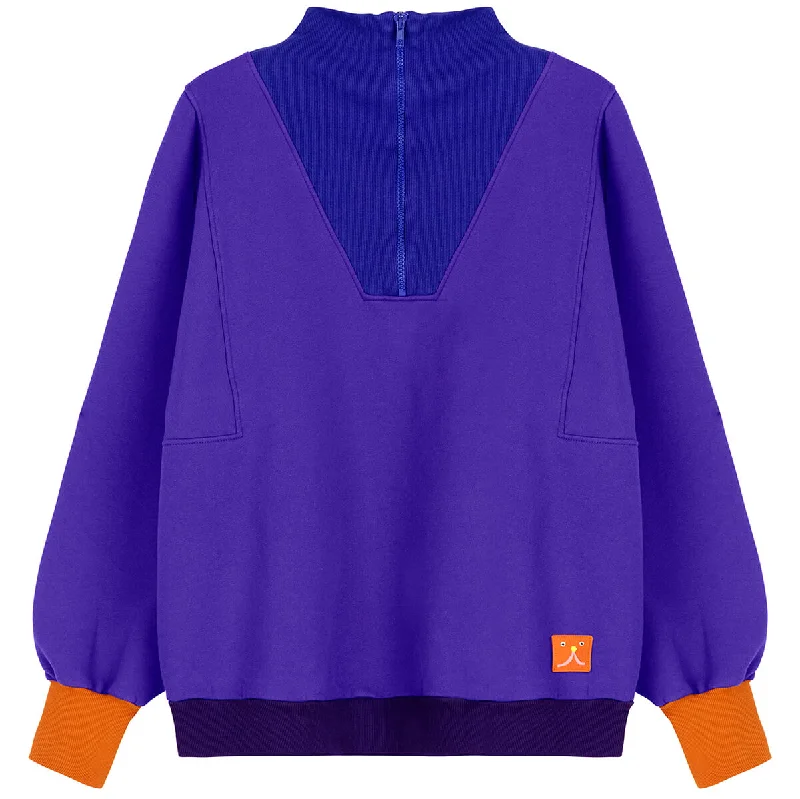 Colour Block Zipped Sweatshirt by Bobo Choses Womenswear - Last One In Stock - Extra Small