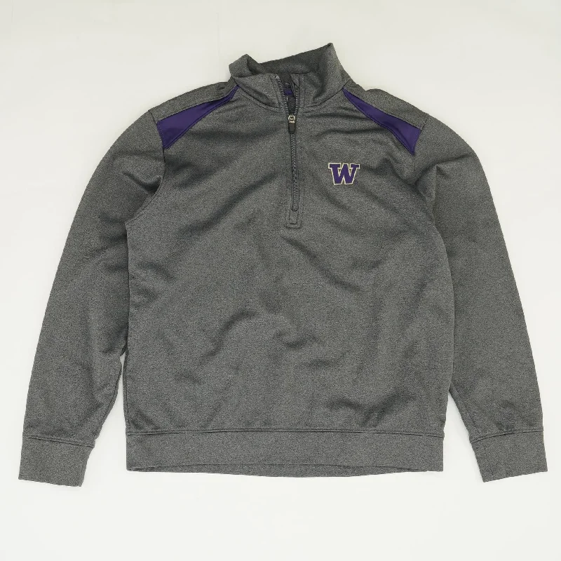 Charcoal Solid 1/4 Zip Pullover