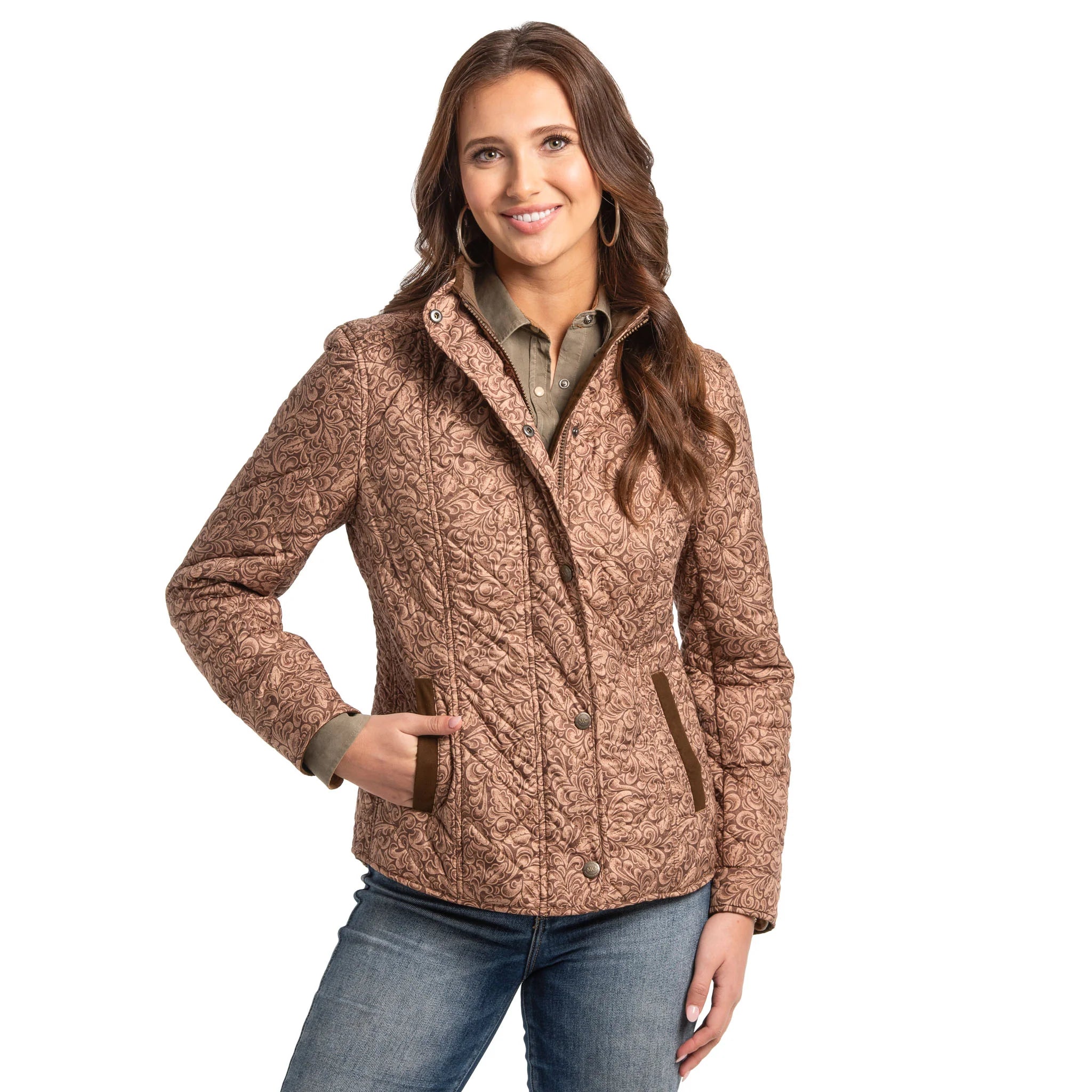 Madison Creek Georgia Tooled Quilted Nylon Jacket