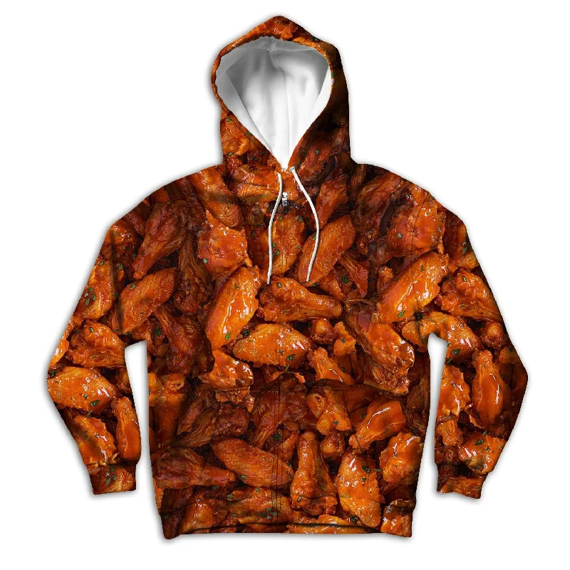 Chicken Wings Unisex Zip Up Hoodie