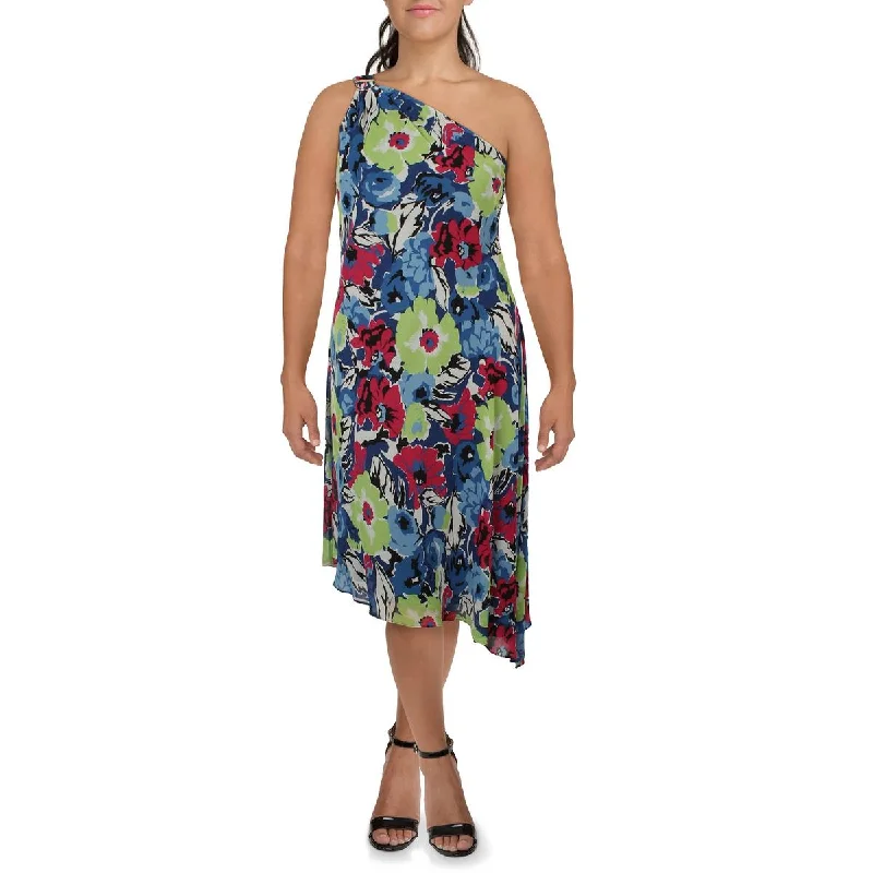 Lauren Ralph Lauren Womens Georgette Floral Print Chiffon Midi Dress