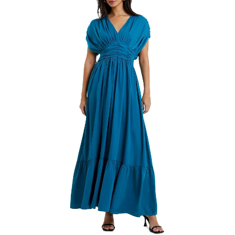 French Connection Womens Ruched  Maxi Dress