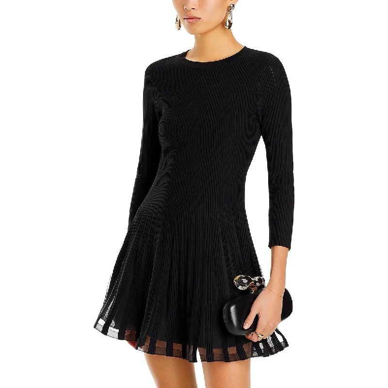 Milly Womens Tabitha Long Sleeve Short Mini Dress