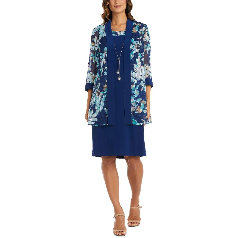 R&M Richards Womens 2PC Printed Two Piece Dress