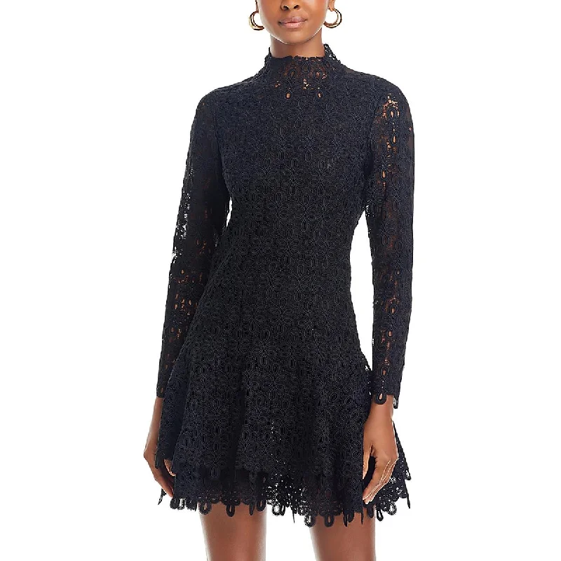 SIMKHAI Womens Eyelet Lace Mini Dress