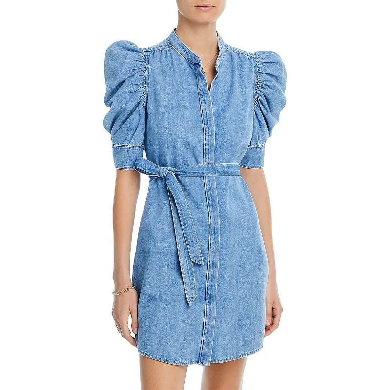 FRAME Womens Gillian Denim Mini Dress