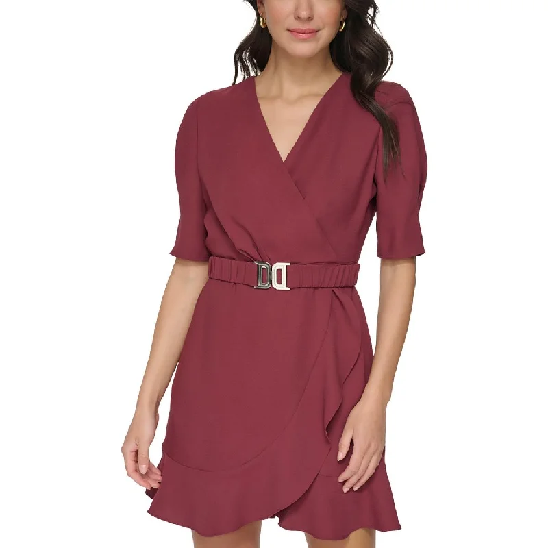 DKNY Womens Above Knee  Wrap Dress