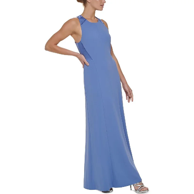 DKNY Womens Criss-Cross Back Maxi Evening Dress