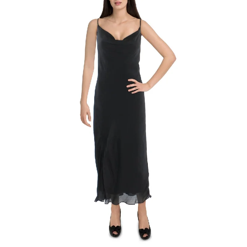 BCBGeneration Womens Satin Cowl Neck Slip Dress