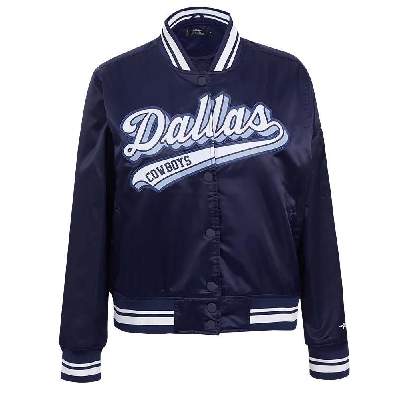 CHAMARRA DE SATÉN NFL DALLAS COWBOYS SCRIPT TAIL PARA MUJER